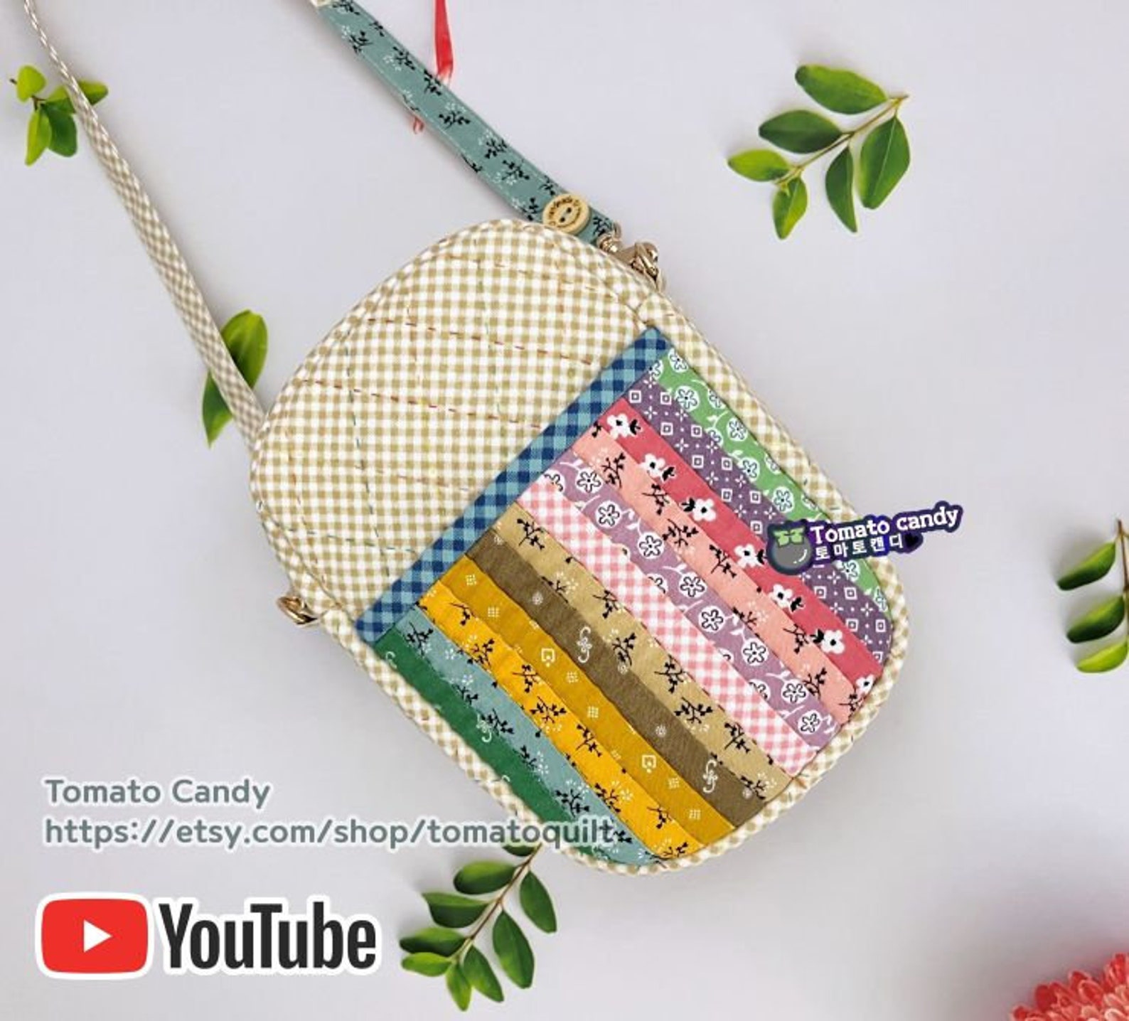 No.191 Patchwork Mini Bag, PDF Pattern Only, Hand Sewing, Youtube ...