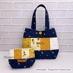 Nr.260 Patchwork kleine Tasche und Beutel Muster. Nur Handschnittmuster, keine schriftliche Anleitung, YouTube Nähanleitung, Sofort Download PDF.