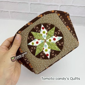 No.049 Diamant Patchwork Tasche. Nur Schnittmuster, YouTube-Tutorial, keine schriftlichen Anweisungen. Stoff Tragetasche, Umhängetasche