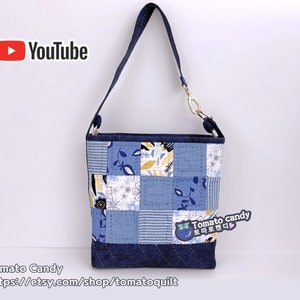 Petit sac à main en patchwork n° 120, patron de couture à la main uniquement, tutoriel YouTube, pas d'instructions écrites, téléchargement immédiat au format PDF.