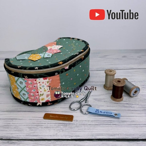 No.160 Sewing pouch. Hand Sewing Pattern Only, YouTube Tutorial, No Written Instructions, Instant Download PDF. Dresden