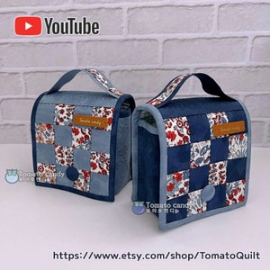 Nr. 181 Patchwork-standtasje. Alleen handnaaipatroon, YouTube-tutorial, geen schriftelijke instructies, pdf direct downloaden