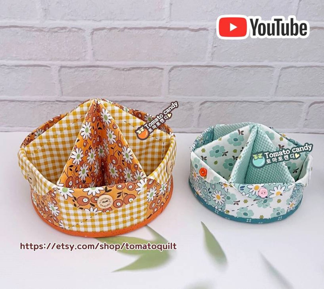 Round Box Patterns No.215 Round Partitioned Box, PDF Pattern Only, Hand Sewing, Youtube ...