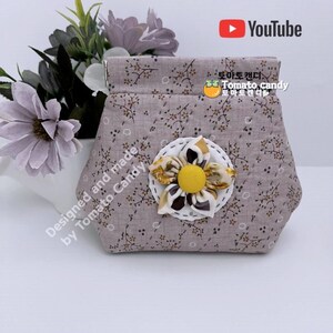 No.163 Flex frame pouch. Hand Sewing Pattern Only, YouTube Tutorial, No Written Instructions, Instant Download PDF.
