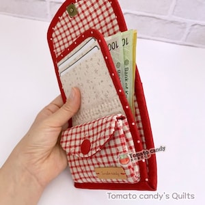 Carteira Tri-Fold de Tecido No.224. Somente Padrão de Costura à Mão, Tutorial do YouTube, Sem Instruções Escritas, Download Instantâneo em PDF.