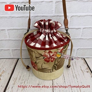 No.200 Natur Beuteltasche. Nur Handschnittmuster, YouTube-Tutorial, keine schriftlichen Anweisungen, Sofort-Download-PDF.