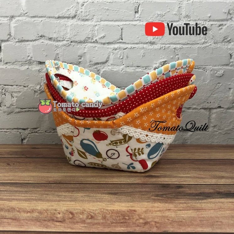 Quilt 132 Cookie Basketbowl PDF Sewing Pattern Only youtube Etsy