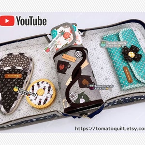 No.208 Sewing tool storage bag Kit PDF pattern only hand sewing  (Youtube tutorial)