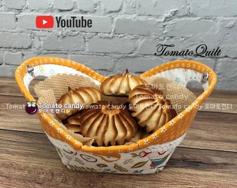 No.132 Candy&#39;s First Cookie Basket pattern. Hand Sewing Pattern Only, YouTube Tutorial, No Written Instructions, Instant Download PDF.