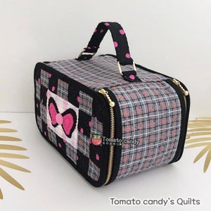 No.108 Butterfly Applique Pouch, PDF Pattern Only, Hand Sewing, YouTube Tutorial, No Written Instructions