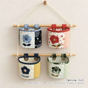 No.079 Half-Moon Hanging Basket PDF Sewing Pattern – YouTube Tutorial, No Written Instructions
