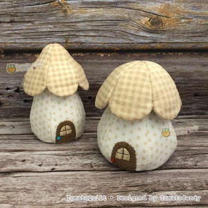 No.126 Mushroom Storage Box PDF Pattern, Hand Sewing, No Written Instructions, YouTube Tutorial.