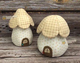 No.126 Mushroom Storage Box PDF Pattern, Hand Sewing, No Written Instructions, YouTube Tutorial.