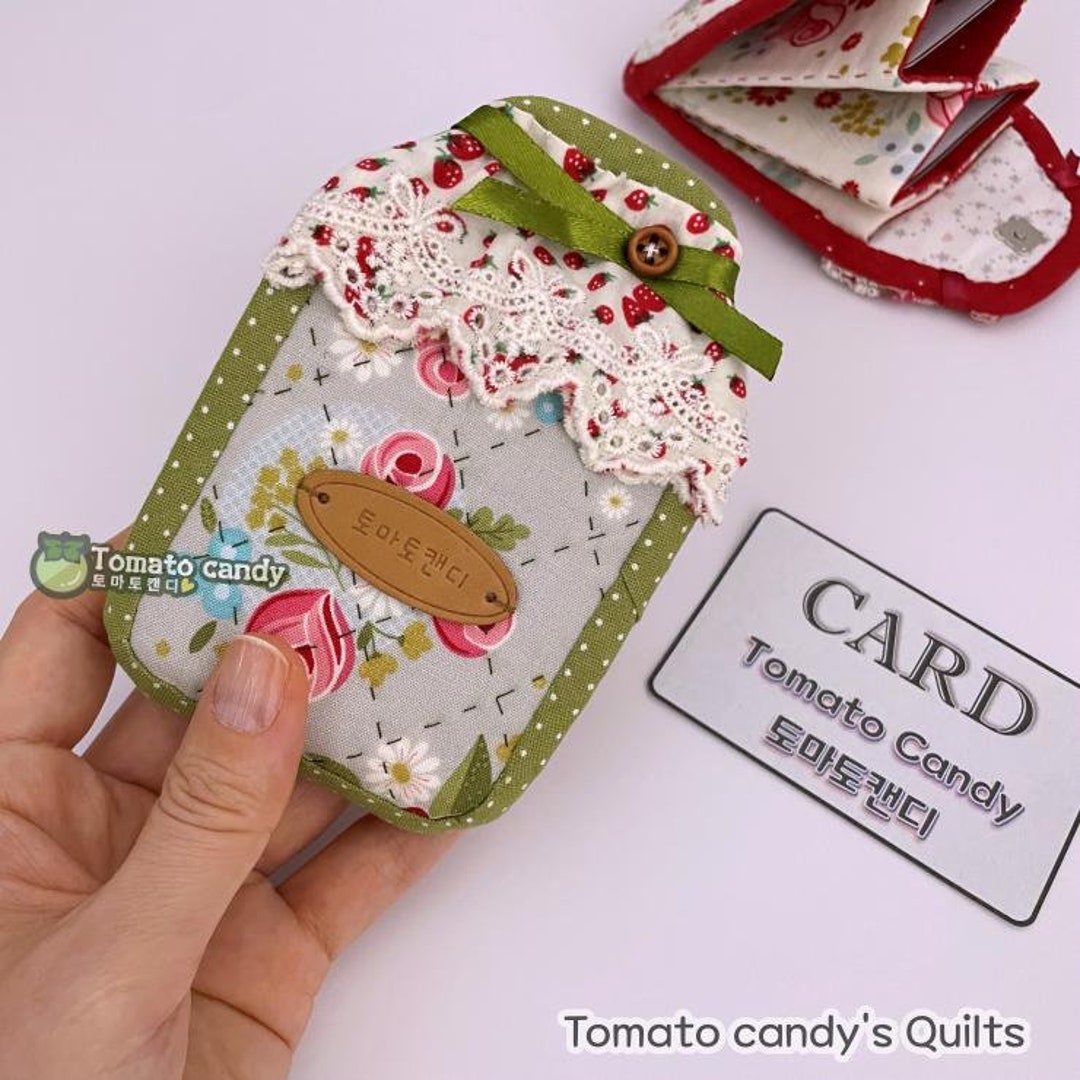 No.228 ジャム瓶カードウォレット、PDFパターンのみ、手縫い、YouTubeチュートリアル、説明書なし - Etsy 日本