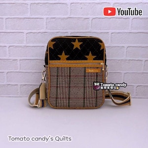 No.164 Sac bandoulière simple. Patron de couture à la main uniquement, tutoriel YouTube, pas d'instructions écrites, téléchargement immédiat au format PDF.