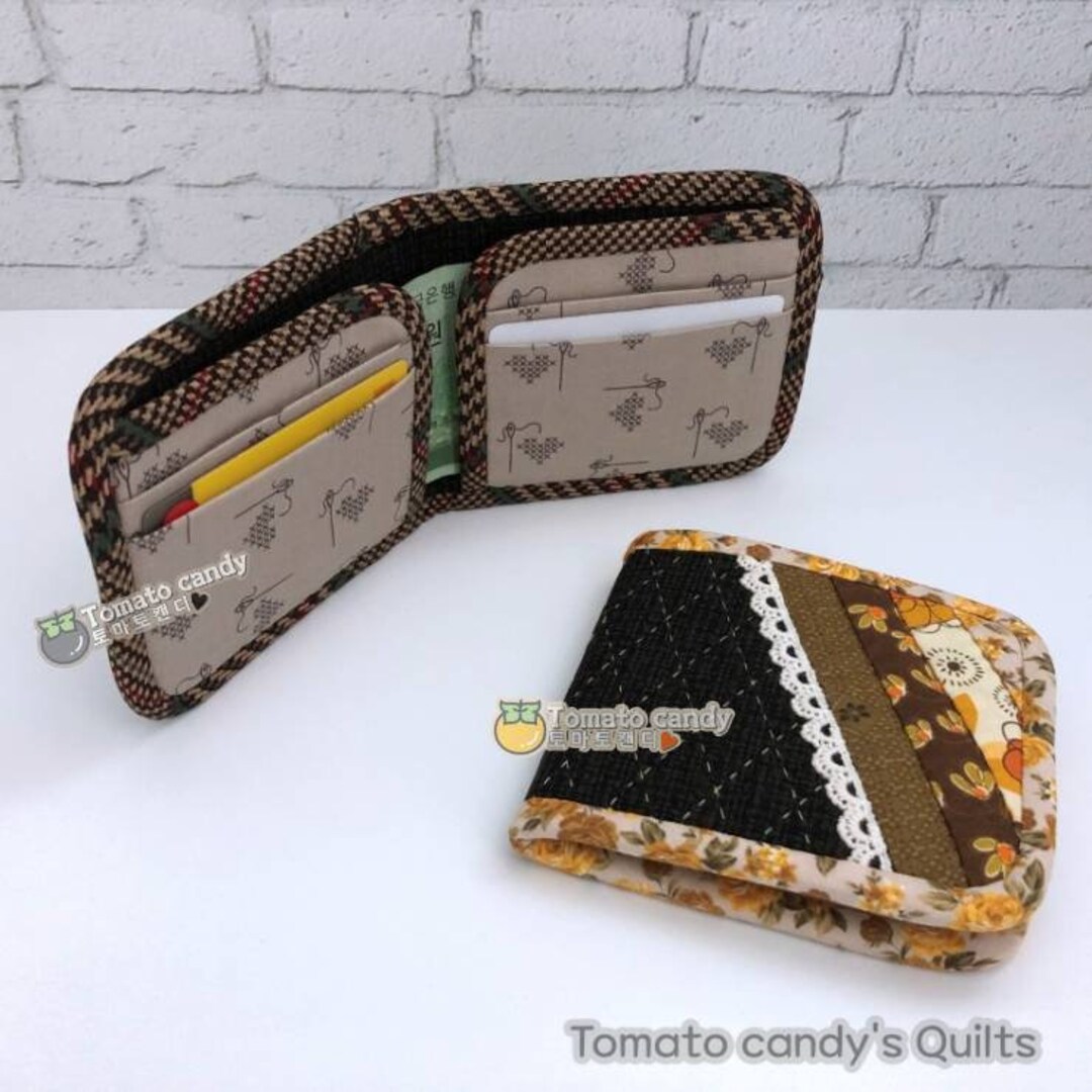 No.121 Simple Design Bi-fold Wallet Pattern, Hand Sewing Pattern Only ...
