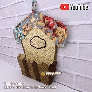No.146 Cabinevormige postorganizer voor aan de muur, alleen met de hand naaipatroon, YouTube-tutorial, geen schriftelijke instructies, pdf-bestand direct te downloaden.
