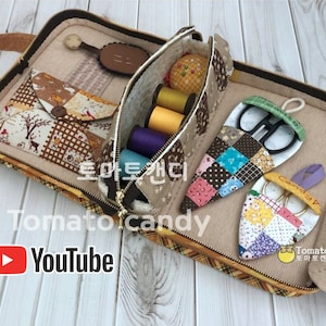 No.116 Sewing tool storage bag PDF sewing pattern only Youtube tutorial_Includes all 5 item patterns bundle image 1