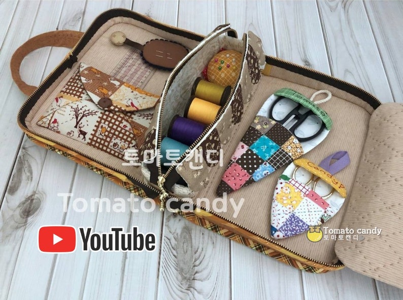 No.116 Sewing tool storage bag PDF sewing pattern only Youtube tutorial_Includes all 5 item patterns bundle image 1