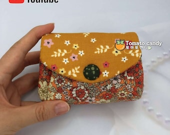 No.140 Accordion Card & Coin purse. Hand Sewing Pattern Only, YouTube Tutorial, No Written Instructions, Instant Download PDF.