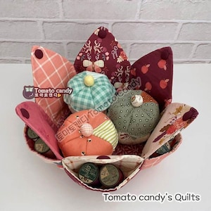 Nr.241 Ttulip-zakmand. Direct pdf-patroon downloaden. Handnaaien. Alleen patroon, geen schriftelijke instructies, YouTube-tutorial.