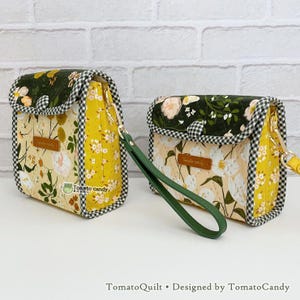 No.262 Triple Pocket Cover Pouch pattern. Two styles,  Hand Sewing Pattern Only, YouTube, No Written Instructions, Instant Download.