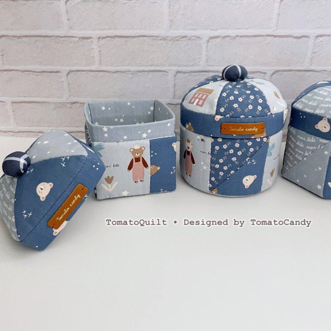 No.267 Patchwork Fabric Box, 3 Styles, PDF Pattern Only, Hand Sewing ...