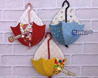 No.102 Umbrella Wall Organizer, PDF Pattern Only, Hand Sewing, YouTube Tutorial, No Written Instructions