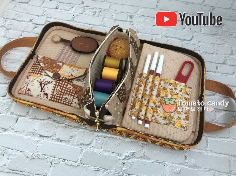 No.116 Sewing tool storage bag PDF sewing pattern only Youtube tutorial_Includes all 5 item patterns bundle image 2