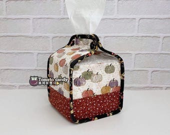 No.086 Square Tissue Box Case, PDF Pattern Only, Hand Sewing, YouTube Tutorial, No Written Instructions