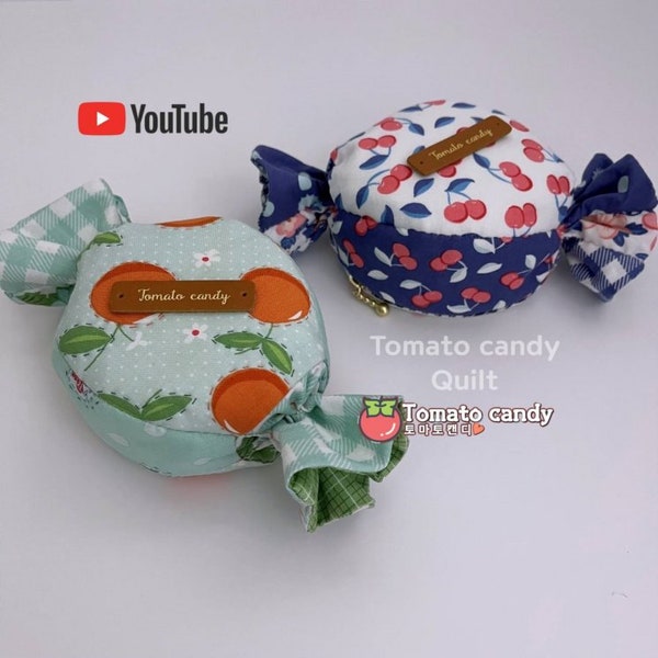 No.159 Cute Candy Shaped Pouch Patrons PDF uniquement couture à la main (tutoriel Youtube)