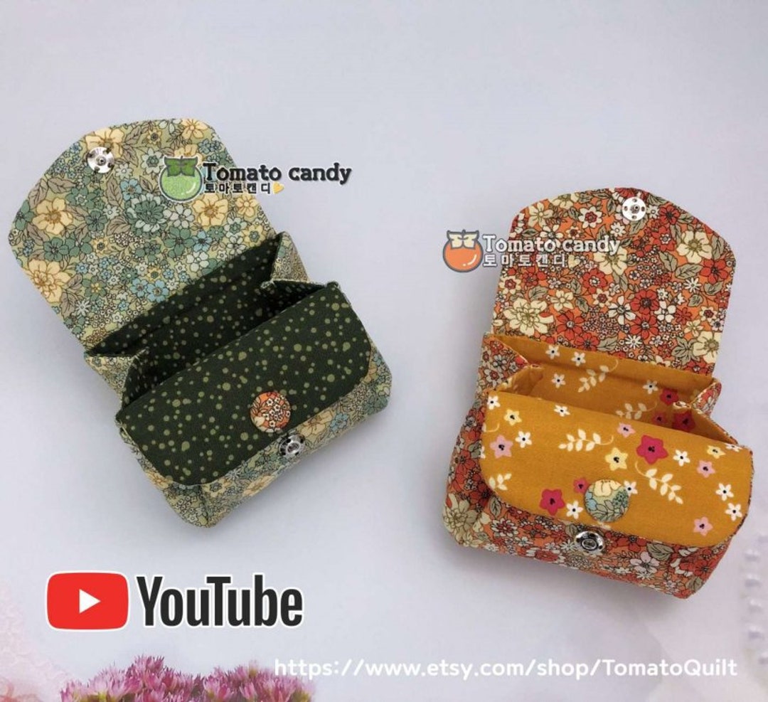 Tutorial Monedero Tarjetero De Tela Patrón Monedero Triangular