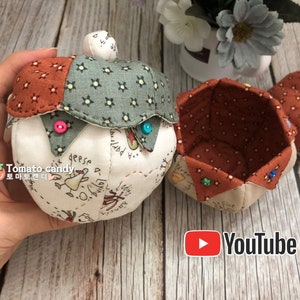 No.90 Jar(bowl) PDF patterns only hand sewing  (Youtube tutorial)