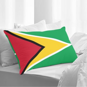 Guyana Flag Double Side Printing Accent Pillow Cover  *Vivid Colors（1PC）
