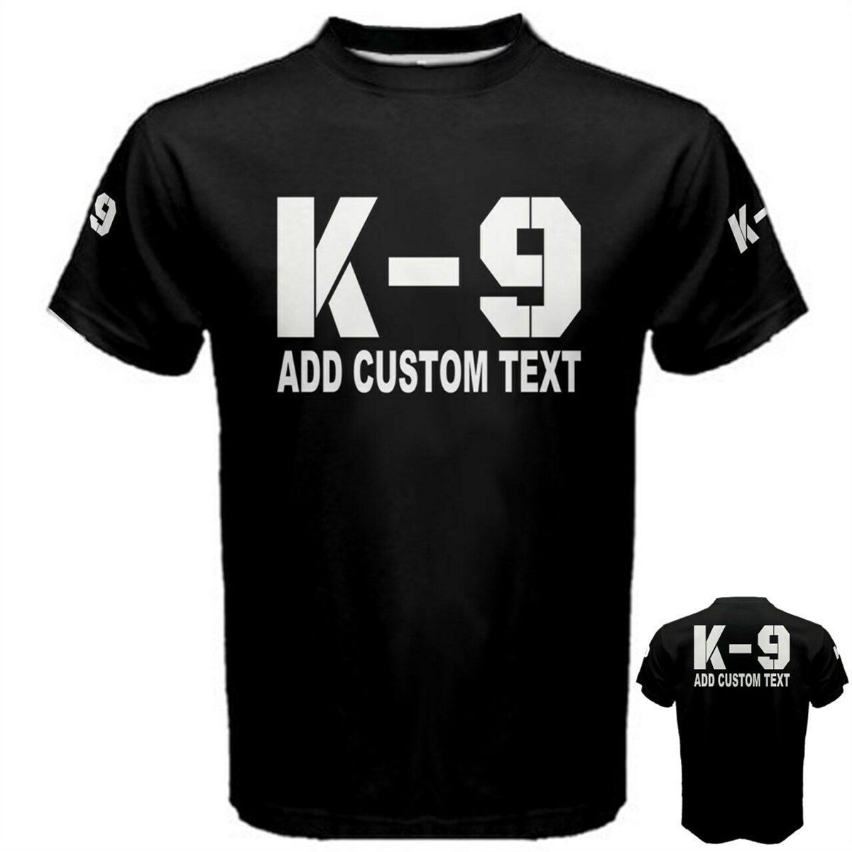 K9 Police Law Enforcement Dog Art T-Shirt Graphique en Coton à col en V pour Homme Small