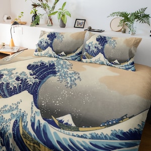 Great Wave Off Kanagawa Japanese Art Duvet Cover