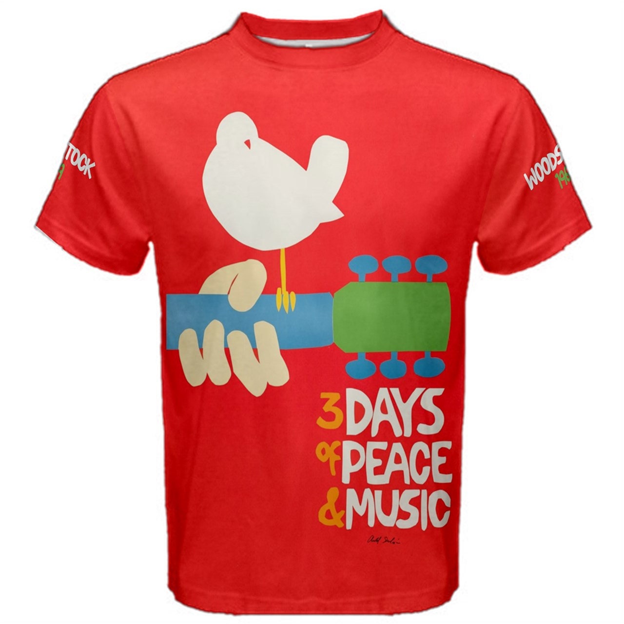 Woodstock Festival Poster 1969 Tshirt Etsy