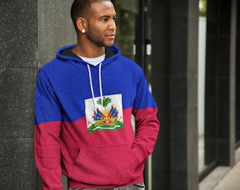 Haitian Flag Pullover Hoodie