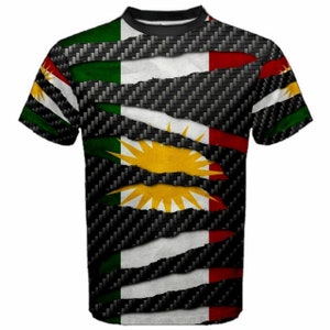 Kurdistan Beast Ripped Flag T-shirt