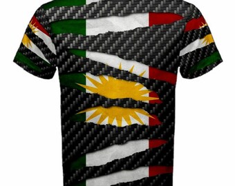 Camiseta de la bestia del Kurdistán con bandera rasgada