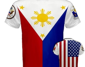 Philippines/United States Multi Flag T-shirt