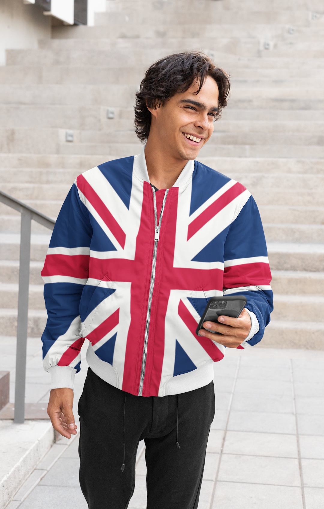Clothing Jack London Bomber Jacket United Kingdom UK Union Jack