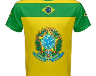 Brasilien Benutzerdefinierte Nummer Name Jersey Flagge T-Shirt