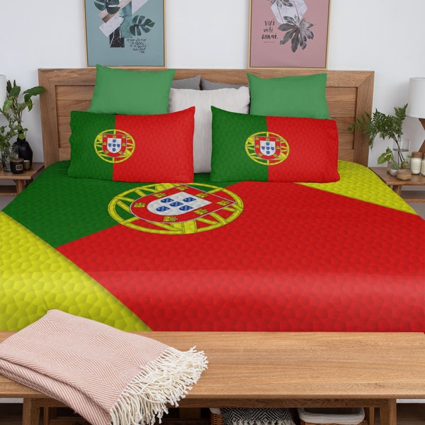 Portugal National Flag Duvet Cover - 2 Correspondant Taies Lit