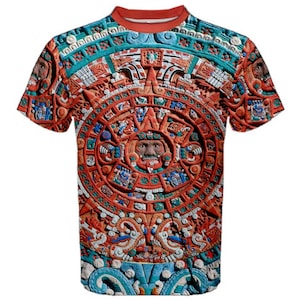 Einzigartige Maya Sonnenstein Kalender T-shirt