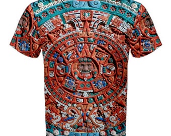 PUTIEN Mesoamerican Decor Colorful Boys and Girls Soft Short Sleeve T-Shirt,Mayan Calen PUTIEN Mesoamerican Decor Colorful Boys and Girls Soft Short Sleeve T-Shirt,Mayan Calen