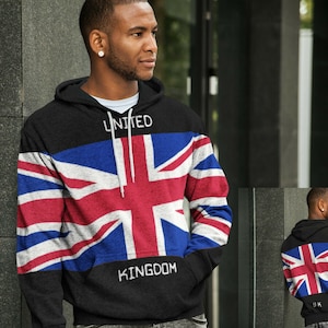 Bandera del Reino Unido Sudadera con capucha