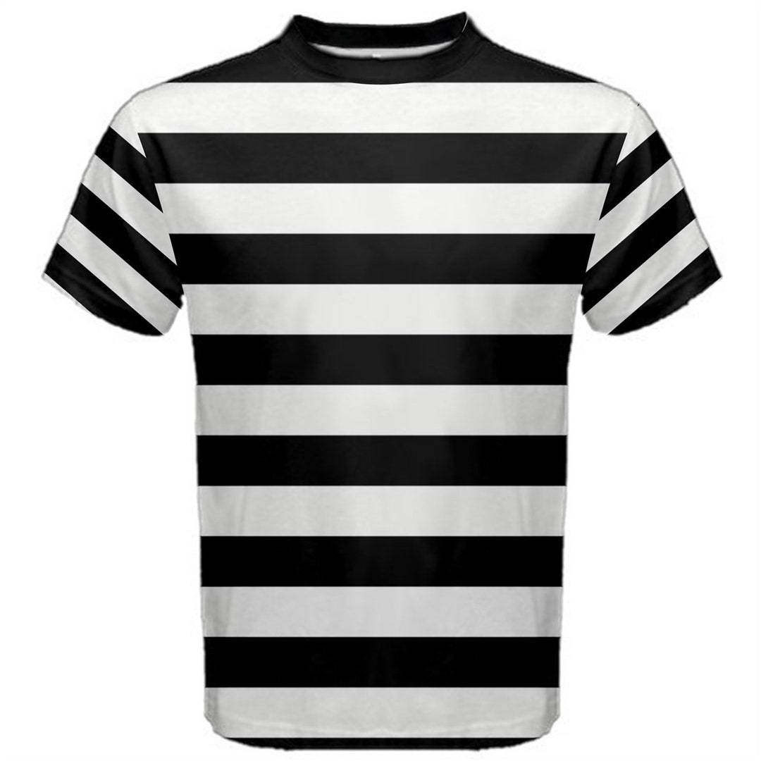 Black an White Stripes Trendy Men's T-shirt - Etsy