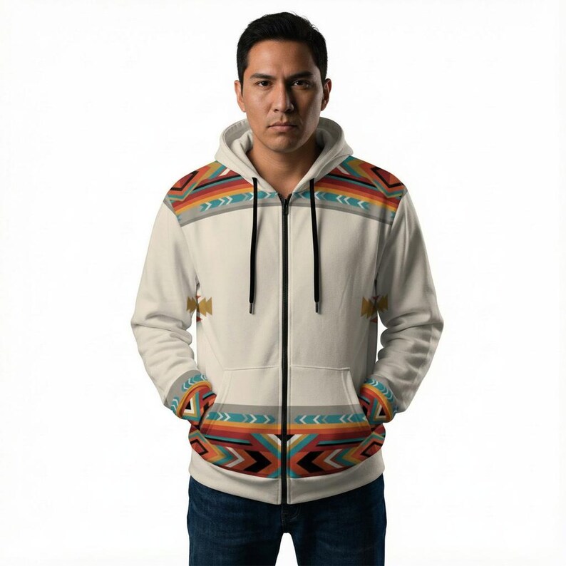 Native Indian Aztec Design Art Indigenous Geometric Pattern Tan Color ...