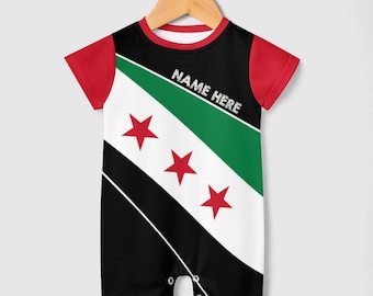 Add Your Child's Name. Syria Flag Newborn Baby Onesie Bodysuit Romper New Mothers Baby Shower Gift